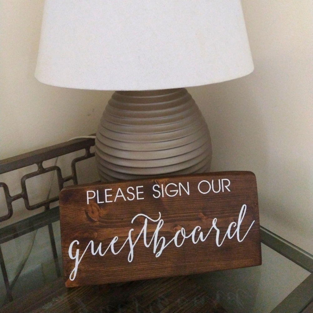 Wedding sign for guest board